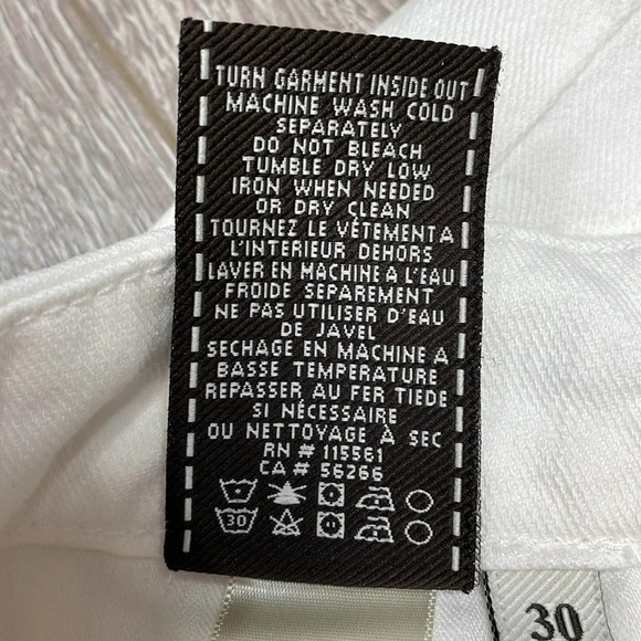 7 For All Mankind Kimmie Bootcut White Denim Jeans 30 - Picture 15 of 16